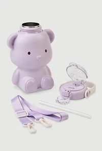Bear Water Bottle, Purple