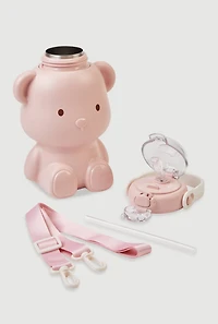 Bear Water Bottle, Pink