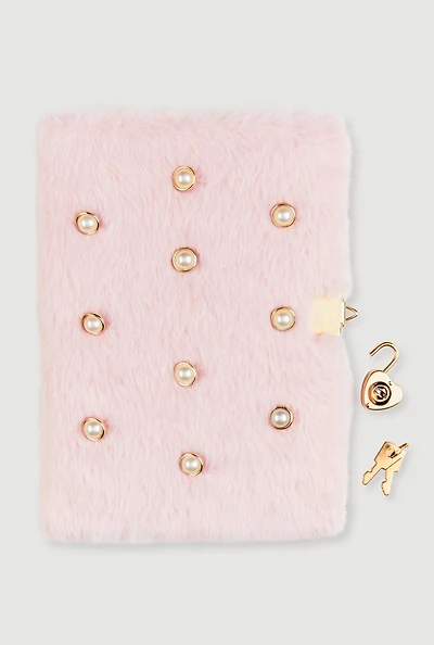 Faux Pearl Studded Diary
