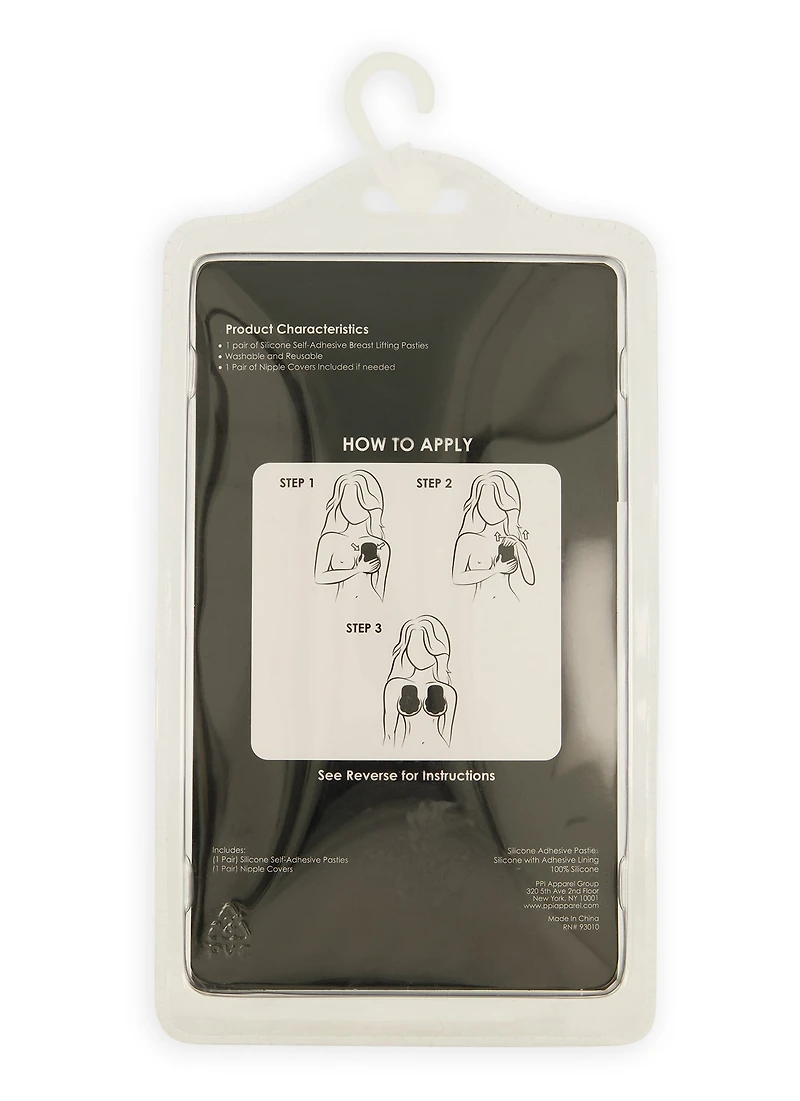 Womens Silicone Reusable Adhesive Lifting Pasties, Beige, Size L-XL