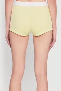 Trendy Ribbed Knit Sleep Shorts