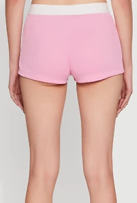 Womens Trendy Ribbed Knit Sleep Shorts,