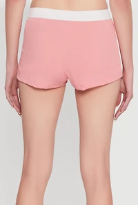 Trendy Ribbed Knit Sleep Shorts