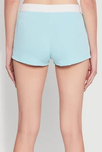 Womens Trendy Ribbed Knit Sleep Shorts,