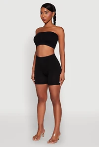 Womens Seamless Shorts, Black, Size S-M