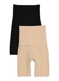 Womens Snatched High Waisted Biker Shorts 2 Pack, Multi,