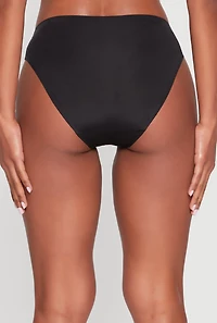 Womens Basic Bikini Panty, Black, Size XL
