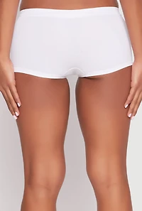 Ribbed Knit Seamless Boyshort Underwear