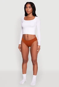 Womens Seamless Comfortable Stylish Underwear, Brown, Size XL