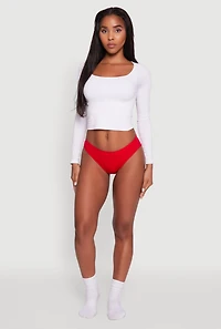 Solid Seamless Bikini Underwear