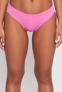 Womens Seamless Bikini Panty, Pink, Size L