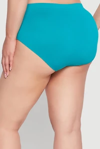 Womens Plus Seamless Rib Knit Hipster Panty, 1X