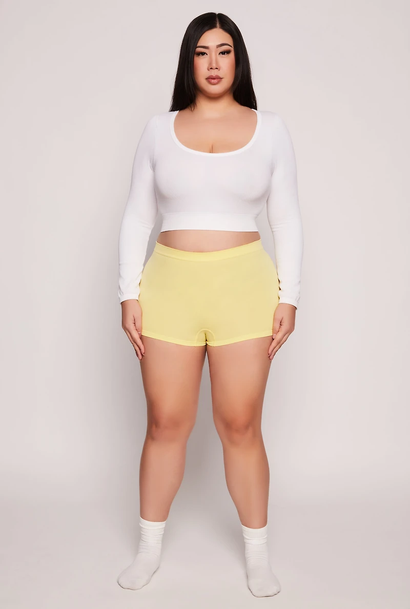 Plus Seamless Boyshort Panty