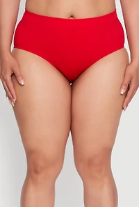 Womens Plus Size Comfortable Seamless Underwear, Red, Size 2X