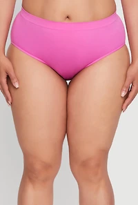Womens Plus Size Comfortable Seamless Underwear, Pink, Size 2X