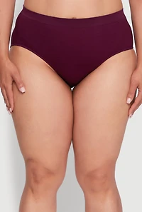 Womens Plus Seamless Solid Comfort Bikini Underwear, 2X