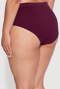 Womens Plus Seamless Solid Comfort Bikini Underwear, 2X