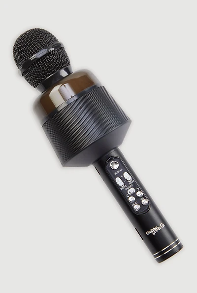 LED Light Karaoke Microphone Speaker, Black