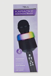 LED Light Karaoke Microphone Speaker, Black