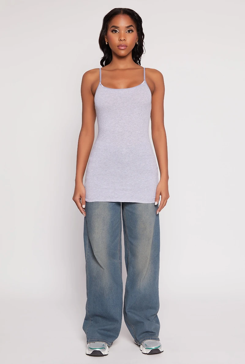 Womens Basic Scoop Neck Cami, M
