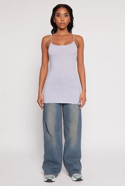 Womens Basic Scoop Neck Cami, M