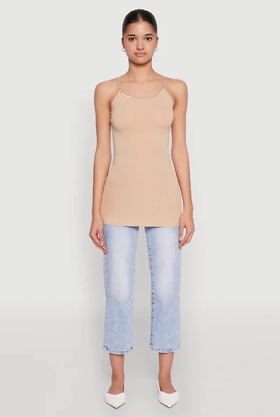 Womens Basic Scoop Neck Cami, S