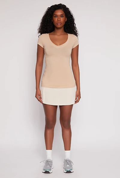 Womens V Neck Short Sleeve T Shirt,