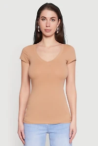 Womens V Neck Short Sleeve T Shirt,