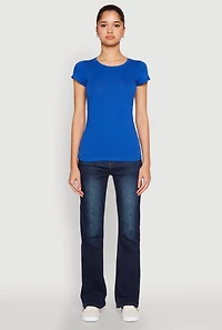 Womens Basic Scoop Neck Tee,
