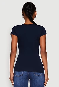 Womens Basic Scoop Neck Tee,