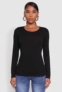 Basic Crew Neck Long Sleeve Tee