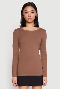 Basic Crew Neck Long Sleeve Tee