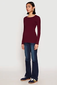 Basic Crew Neck Long Sleeve Tee
