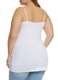 Womens Plus Solid Scoop Neck Cami, 2X