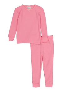 Toddler Girls Thermal Top and Pants Set