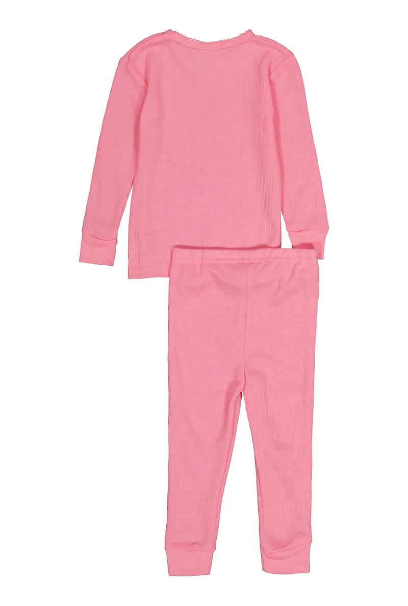 Toddler Girls Thermal Top and Pants Set
