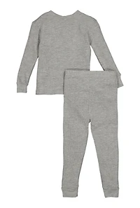 Womens Little Girls Thermal Top and Pants,