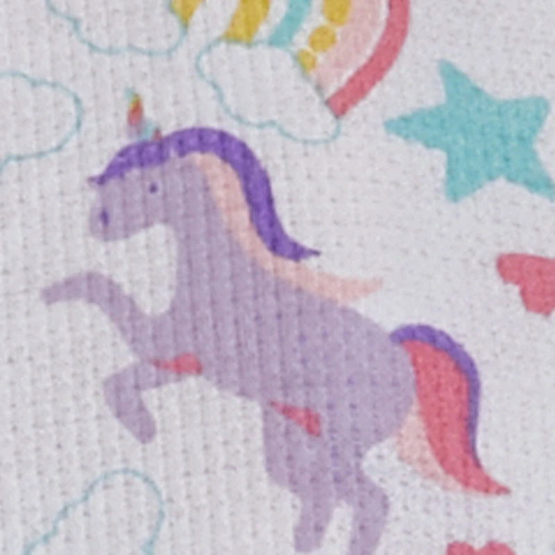 Little Girls Patterned Thermal Top and Pants Set