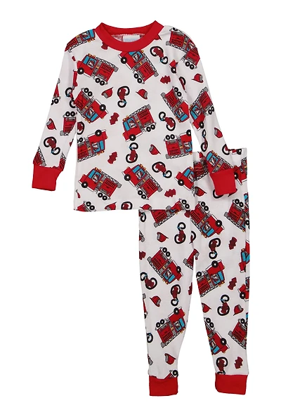 Baby Boys 12-24M Graphic Print Thermal Top and Pants Set, Red, Size 24M
