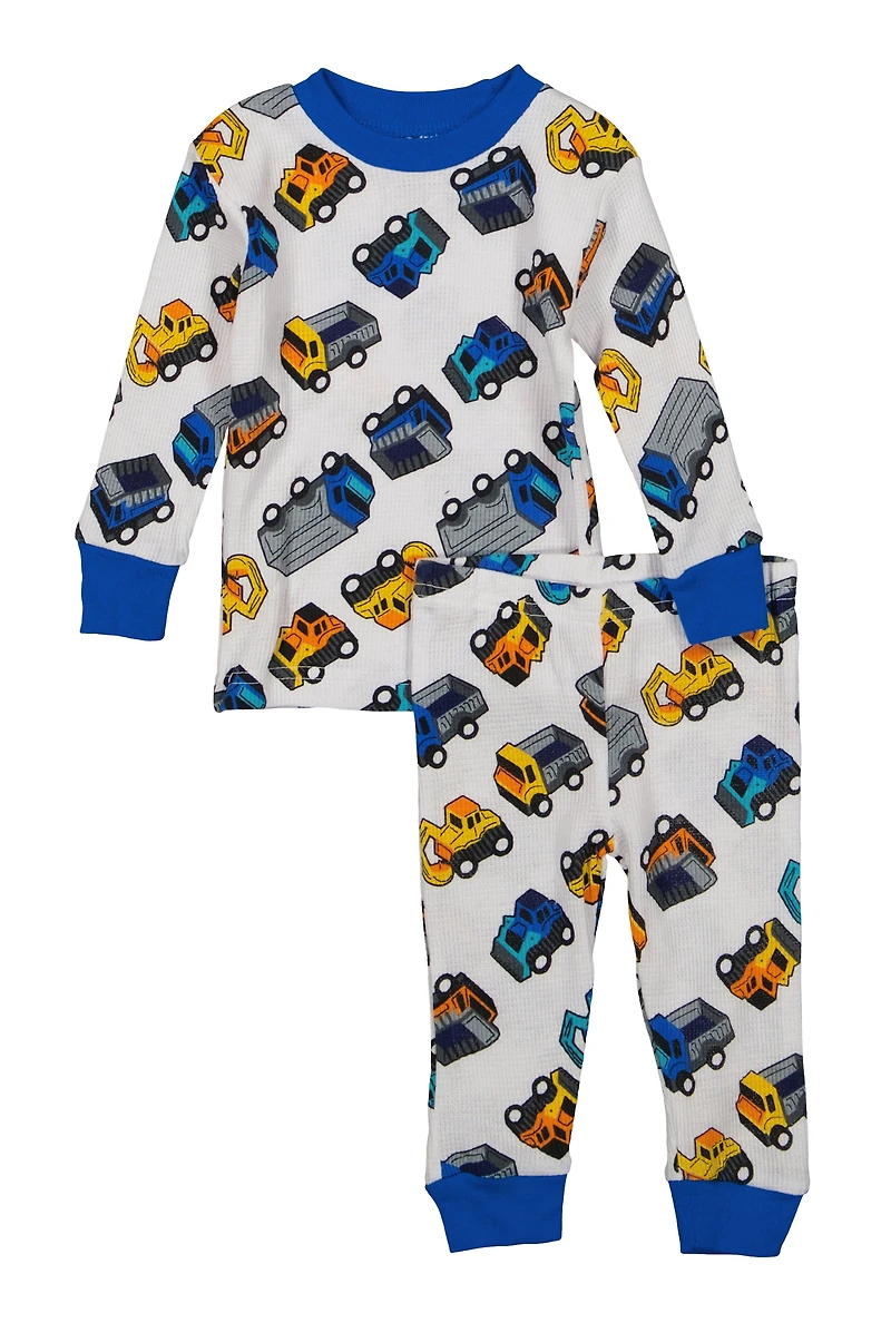Baby Boys 12-24M Graphic Print Thermal Top and Pants Set