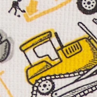 Toddler Boys Printed Pattern Waffle Knit Thermal Top and Joggers