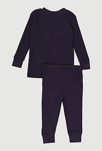 Baby Boys 12-24M Waffle Knit Thermal Top and Pants,