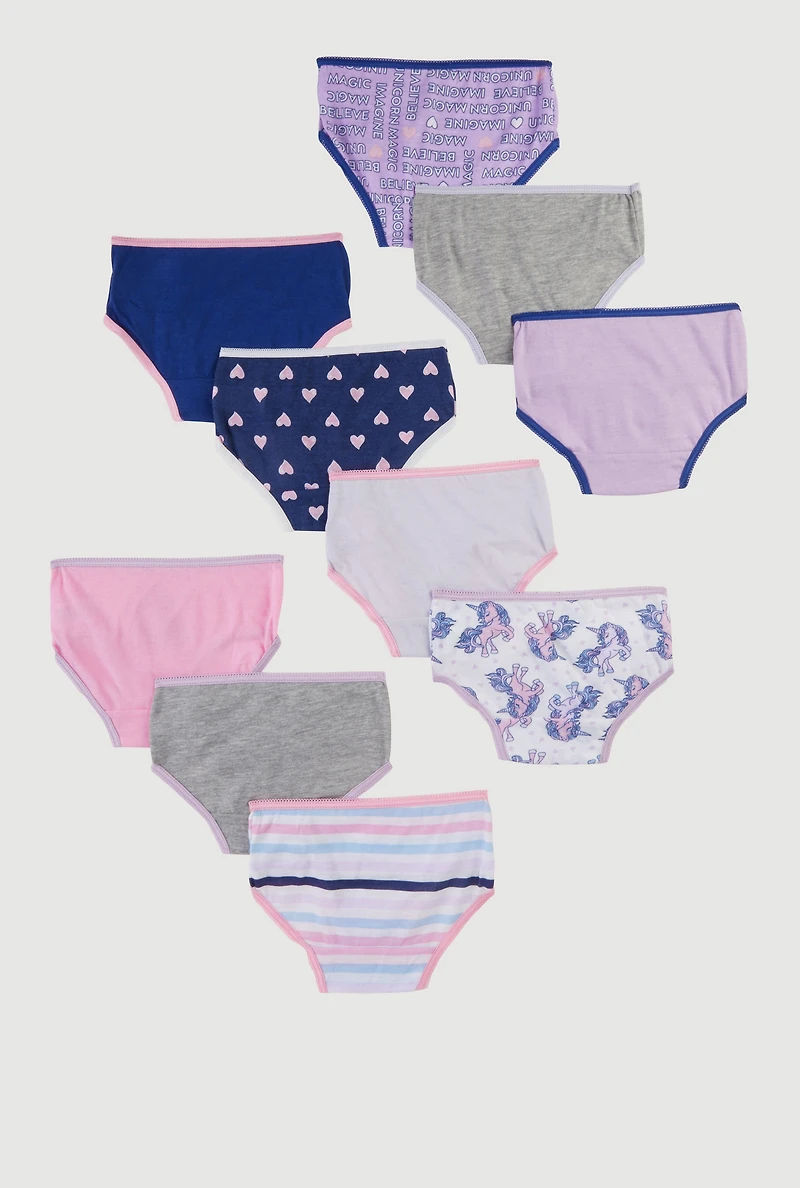 Toddler Girls Cupcake Print Days Of The Week Panties 7 Pack