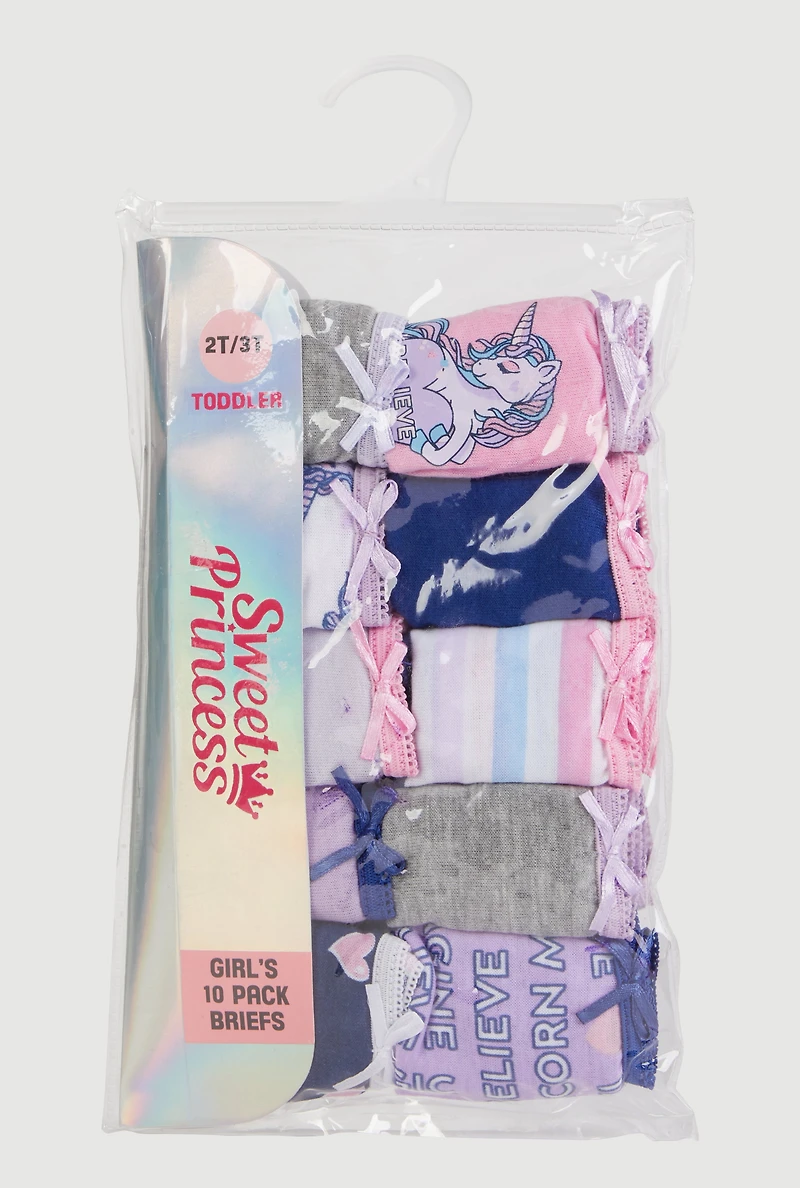 Toddler Girls Cupcake Print Days Of The Week Panties 7 Pack