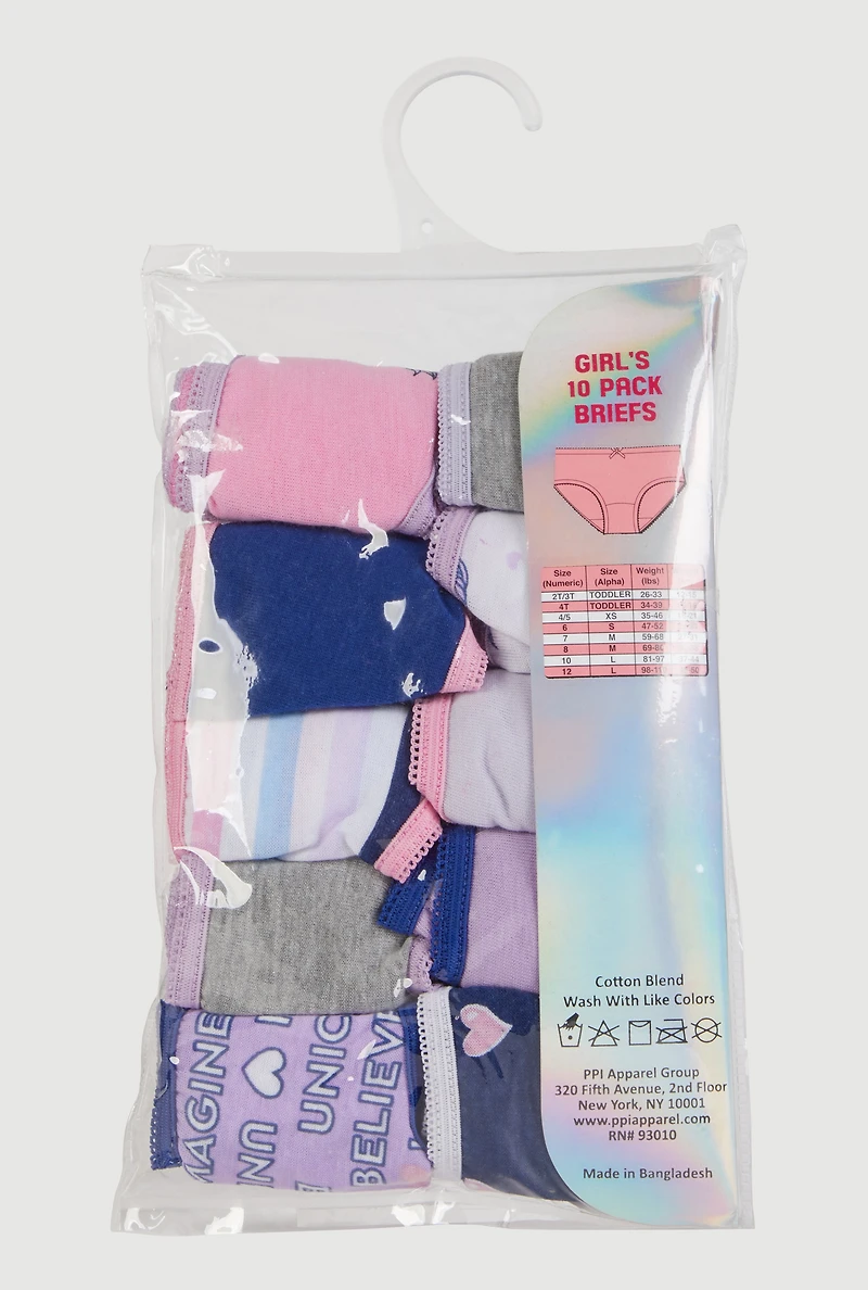 Toddler Girls Cupcake Print Days Of The Week Panties 7 Pack