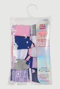 Toddler Girls Cupcake Print Days Of The Week Panties 7 Pack