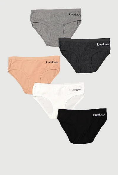 Womens Girls Assorted Bikini Panties 5 Pack, Multi, Size 8-10