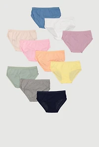 Womens Girls US Polo Assorted Bikini Panties 10 Pack, Multi, Size M