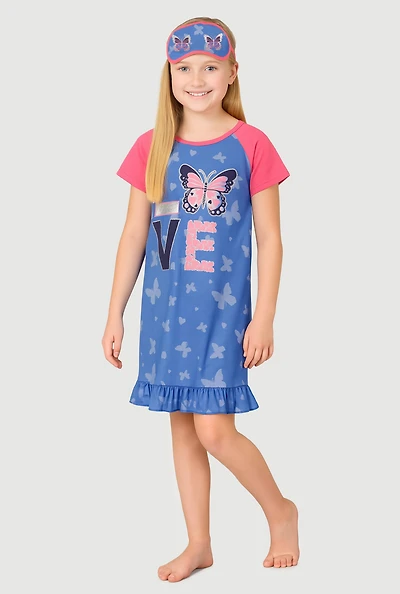Girls Love Graphic Pajama Nightgown
