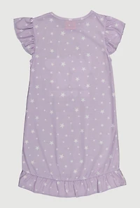 Girls Be Unique Graphic Nightgown, Purple, Size 7-8